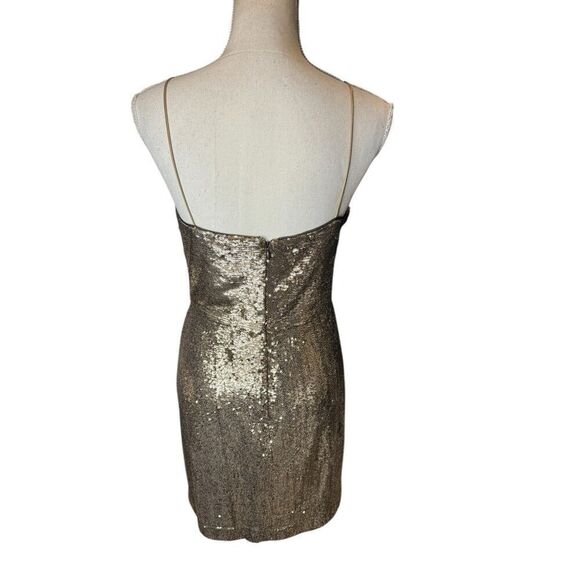 Parker Woman’s Guayana Sleeveless V Neck Cocktail Dress Bronze Sz 6 Y2K Revolve - Picture 7 of 10